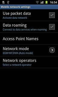 Press Network mode.