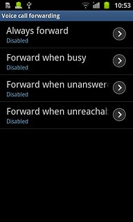 Press one of the following options:Always forward