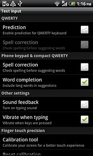 Press Prediction to activate or deactivate the function.