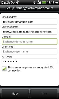 Press the field below Domain and key in the domain name.
