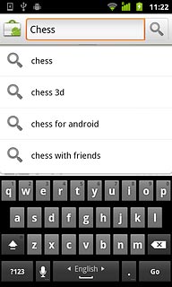 Key in the name of the required application and press the search icon.