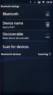 Press Dicoverable to turn Bluetooth visibility on or off.