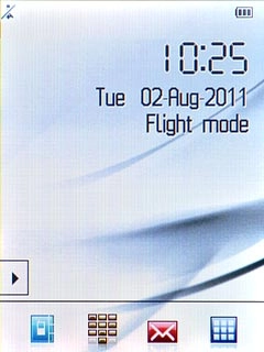 The flight mode icon indicates that flight mode is activated.Further information:Activate or deactivate flight mode