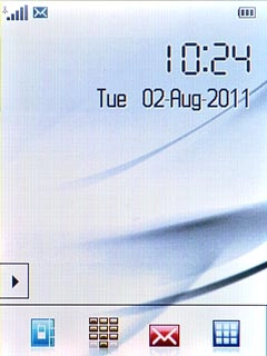 The text message icon indicates that you have received a new text message.Further information:Read text message