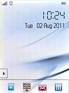 The alarm icon indicates that the alarm is set.Further information:Set the alarm