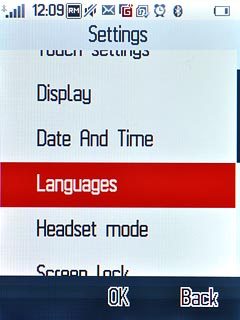 Press Languages.