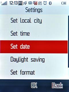 Press Set date.Key in the date.