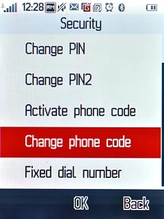 Press Change phone code.