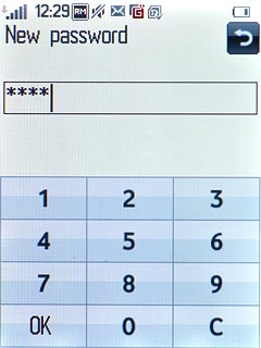 Key in a new phone lock code and press OK.