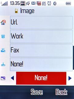 Press the field next to the picture icon.