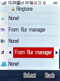 Press Select.