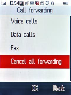 Press Cancel all forwarding.The request is sent.