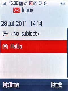Press the required text message to read it.