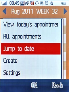 Press Jump to date.Key in the required date.