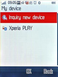 Key in an access code of your own choice and press OK.You also need to key in the access code on the other device.