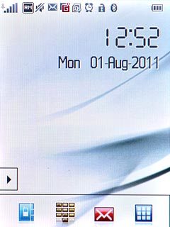 Press the keypad icon.