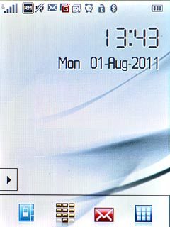 Press the messages icon.