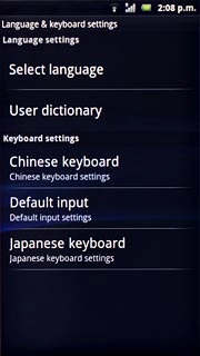 Press Select language.