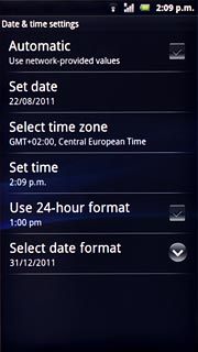 Press Select time zone.
