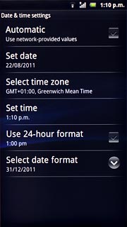 Press Set time.