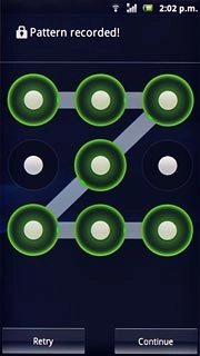 Press Continue.Repeat the selected phone lock code to confirm.
