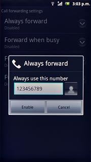 Key in the required number and press Enable.The request is sent.