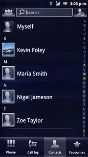 Press the new contact icon.
