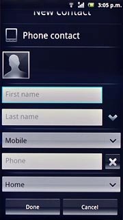Press First name and key in the required first name.