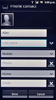 Press Last name and key in the required last name.