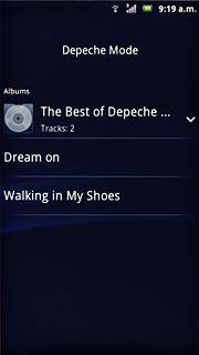 Press the required audio file.