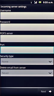 Press the field below Port and key in 110