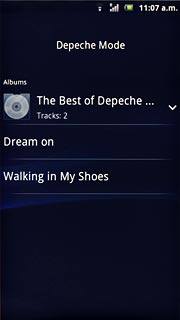 Press the required audio file.