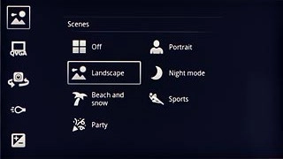 Press the required setting.