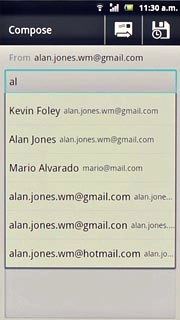 Key in the first letters of the required contact.Matching contacts are displayed.Press the required contact.