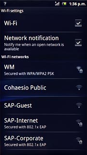 When the box next to the menu item is ticked (V), Wi-Fi is turned on.