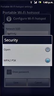 If you select WPA2 PSK: