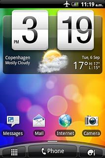 The flight mode icon shows that flight mode is turned on.Further information:Turn flight mode on or off
