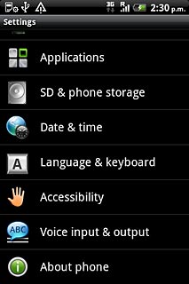 Press About phone.