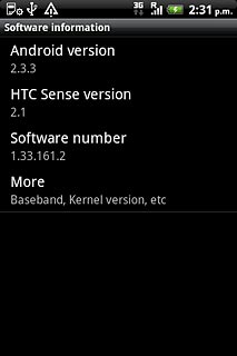 View your phone's software version below Android version.