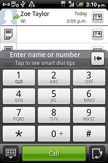 Press and hold the required number key to make a call.
