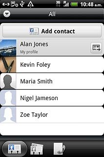 Press the required contact.
