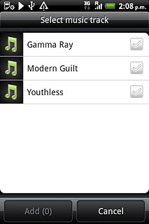 Press the required audio files to tick them.