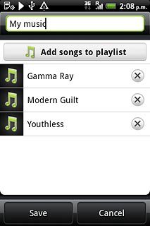 Press Save when you've ticked the required audio files.
