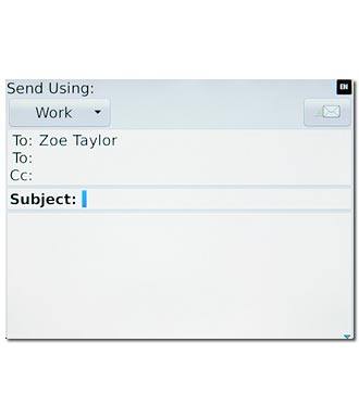 Press Subject.Key in a subject for the email message.