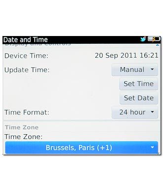 Press Time Zone.