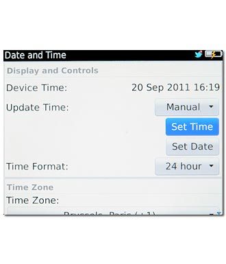 Press Set Time.
