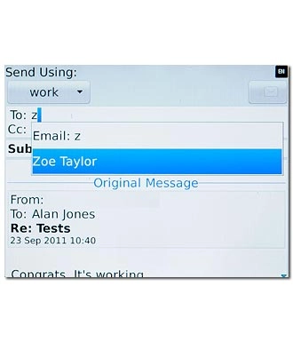 Press the required contact.