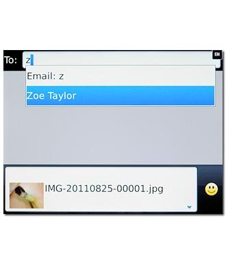 A picture message containing the picture or video clip is created.Key in the first letters of the required contact.Matching contacts are displayed.Press the required contact.