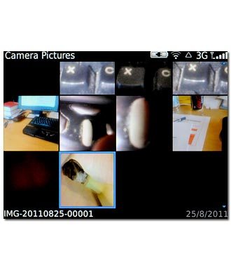 Press the required picture or the required video clip.