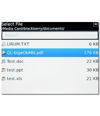 Press the required file.